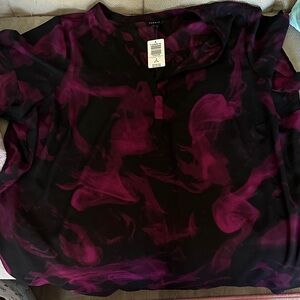 Torrid Women’s Black and Purple Blouse NWT size 3X